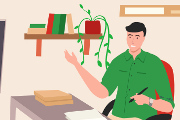 Mahasiswa yang sedang joki tugas individu