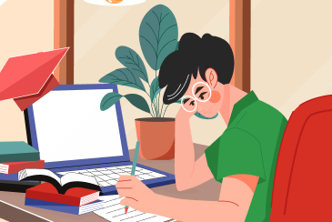 Mahasiswa yang sedang joki quiz dan ujian